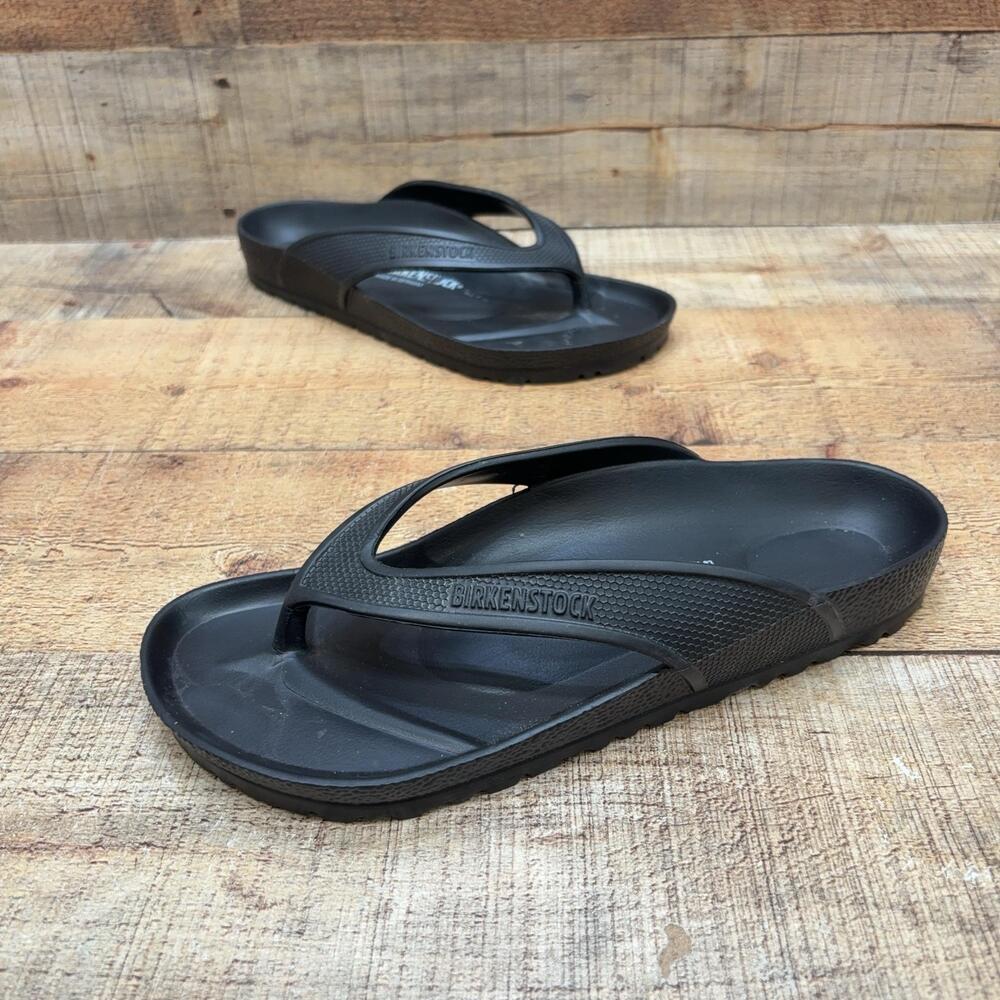 Birkenstock Honolulu EVA Sandals Womens Size 8 39 Black Thong Comfort Shoes